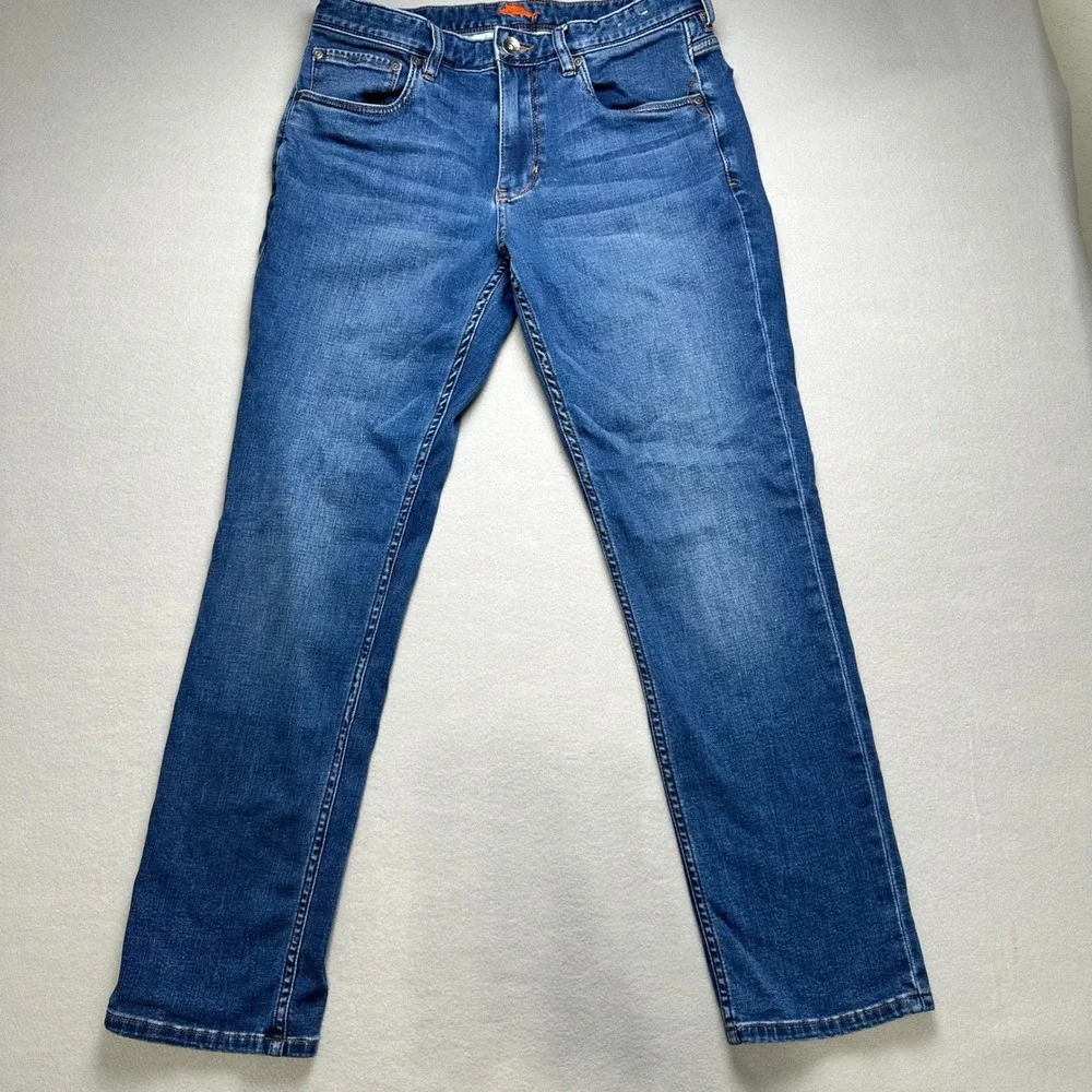 Tommy Bahama Jeans Mens 34 Blue Medium Wash Straight Leg Stretch Denim Marlin - Picture 2 of 10